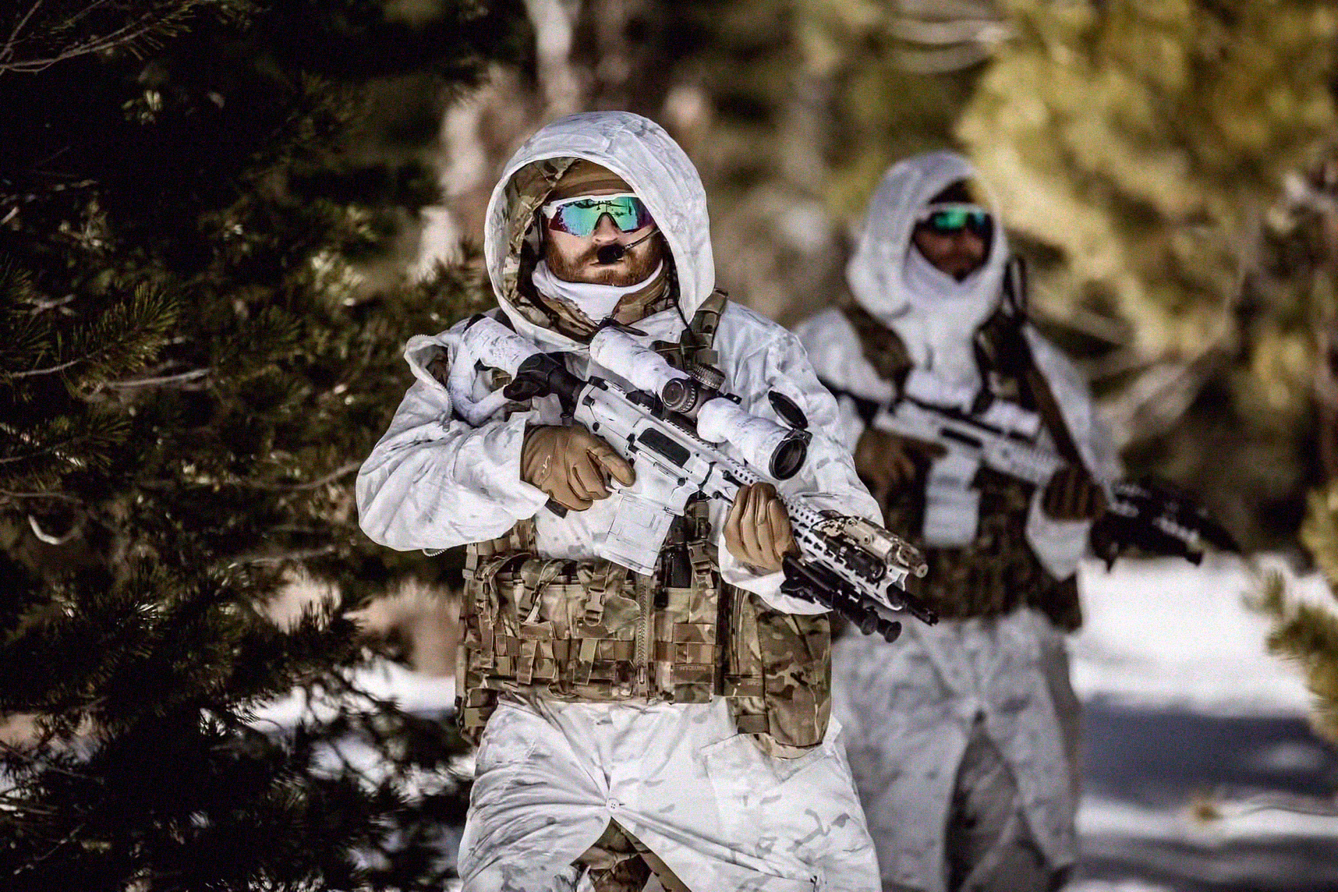 MultiCam® Alpine pattern in snow-covered landscape